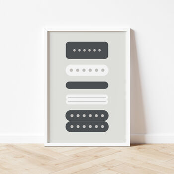 Guitar Pickups Print | Guitarist Music Poster, 6 of 10