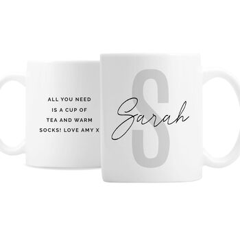 Personalised Name And Initial Mug, 2 of 4