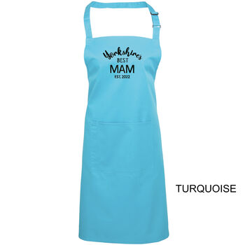 Personalised Embroidered Bib Apron With Pocket, 7 of 12