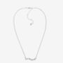 Nami 925 Sterling Silver Plated Cz Stone Wave Necklace, thumbnail 3 of 6