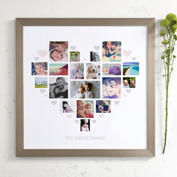 Personalised Heart Family Photo Collage, 5 of 8