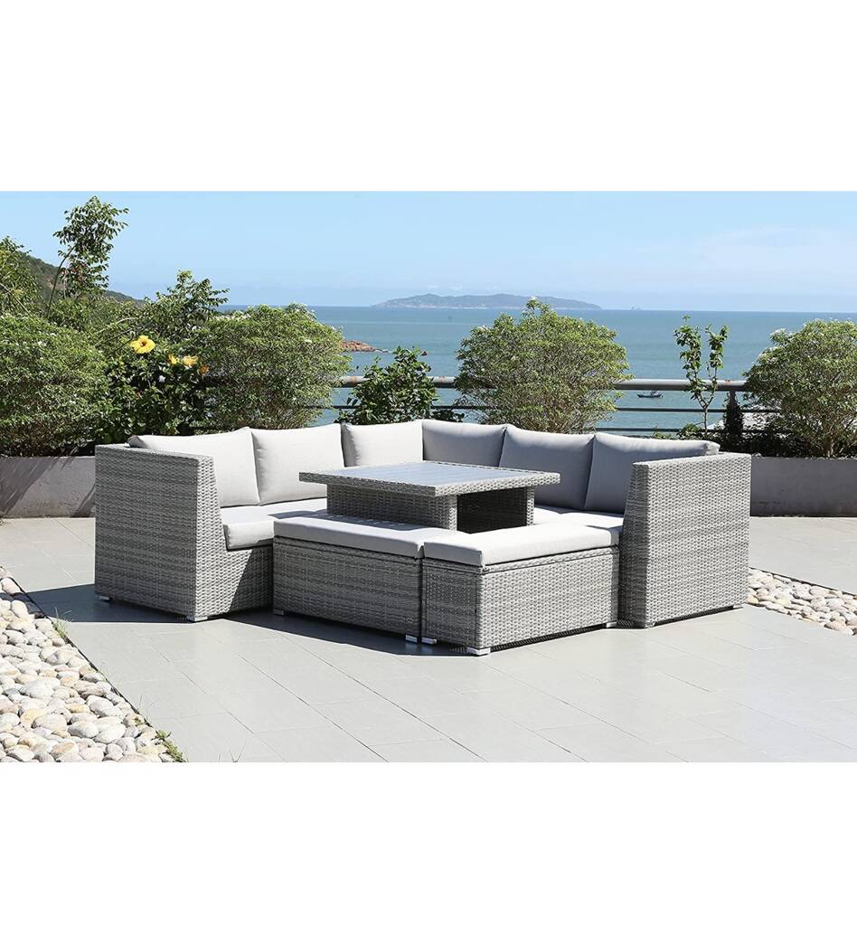 Seven Seater Garden Furniture Corner Set By Bow and Blossom