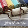 Personalised Beach Towel And Leather Strap 2nd Anniversary Gift Set, thumbnail 6 of 12