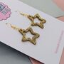 Small Star Glitter Resin Earrings, thumbnail 11 of 12