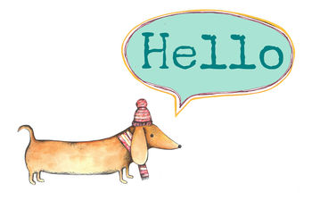 Hello Sausage Dog Greeting Card, 3 of 4