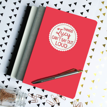 Personalised Things Mum Can't Say Out Loud Notebook, 4 of 5