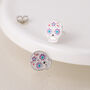 Sterling Silver Sugar Skull Stud Earrings: Día De Los Muertos – 10mm, thumbnail 2 of 4