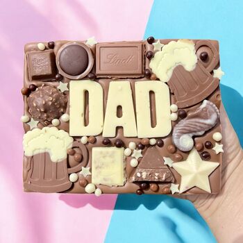 Medium Dad Chocolate Slab Choice Of Toppings, 5 of 6