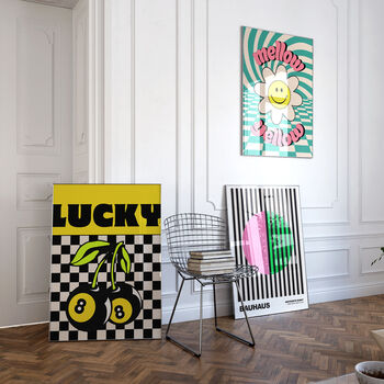 Lucky Eight Cherries And Eight Ball Art Poster, 4 of 4