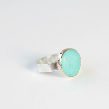 Turquoise Gemstone Ring Set In 9ct Gold 'Healing', 5 of 5