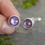 Amethyst Cufflinks In Solid Sterling Silver, thumbnail 3 of 3