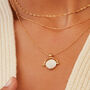 Gold Or Silver Mother Of Pearl Spinning Disc Necklace, thumbnail 5 of 11