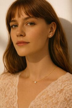 Diamond Bezel Set Earrings, 4 of 5