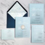 Beatrice Blue Wedding Invitations, thumbnail 1 of 4