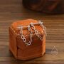 Sterling Silver Heart Chain Stud Earrings, thumbnail 3 of 10