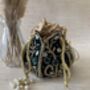Emerald Green Velvet Potli/Wrist Bag, thumbnail 6 of 10