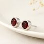 Sterling Silver January Birthstone Stud Earrings – 7mm, thumbnail 3 of 8