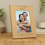 Personalised Anniversary 5x7 Oak Finish Photo Frame, thumbnail 1 of 3