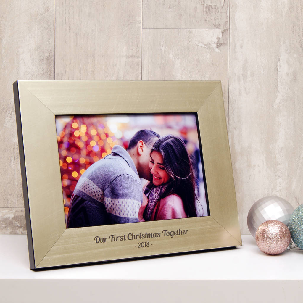 Personalised Couples Christmas Photo Frame, 1 of 3