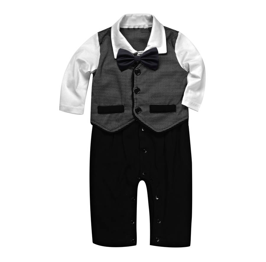 baby boy's wedding outfit with jacquard bow tie by baby magic dress ...