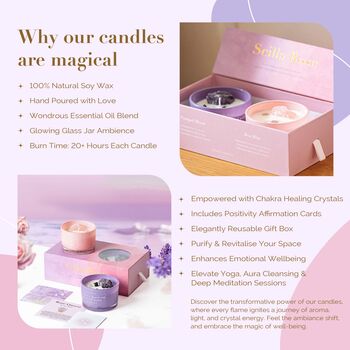 Crystal Infused Aromatherapy Candle Gift Set, 7 of 8