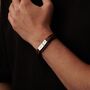 Silver Clasp Custom Brown Leather Bracelet, thumbnail 7 of 12