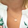 Personalised Hammered Initial Disc Necklace, thumbnail 2 of 9