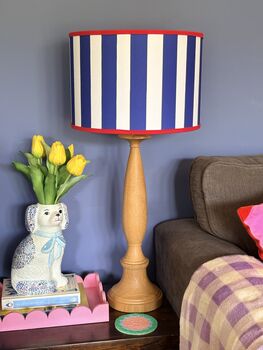 Carnival Lampshade In Bold Blue Deckchair Stripe, 3 of 9