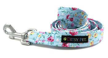 Skye Turquoise Floral Dog Collar, 5 of 5