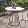 Circular Brass Fluted Bistro Table, thumbnail 1 of 1