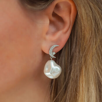 Seraphina Pearl Drop Earrings, 7 of 8