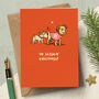 Funny Dog Christmas Card ‘In Season!’, thumbnail 1 of 3