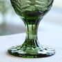 Set Of Four Botanical Fern Green Wine Goblets, thumbnail 5 of 7