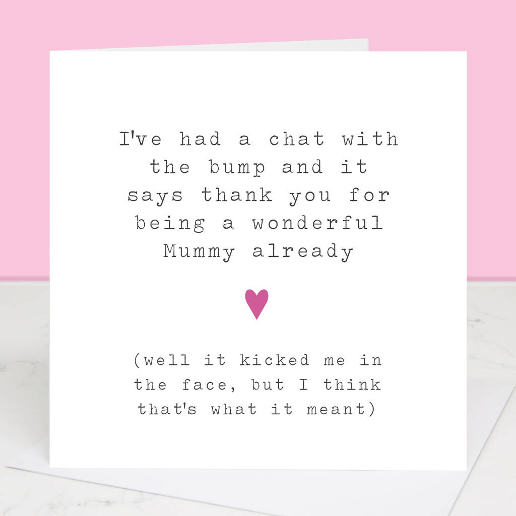 'From The Bump' Mummy Card, 1 of 4
