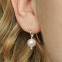 Blush Pink Fresh Water Pearl Drop Earrings, thumbnail 1 of 3