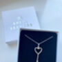 Sterling Silver Heart Key Pendant Necklace, thumbnail 2 of 5
