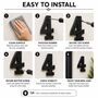 Black Solid Brass House Number Four Plaque, thumbnail 2 of 8