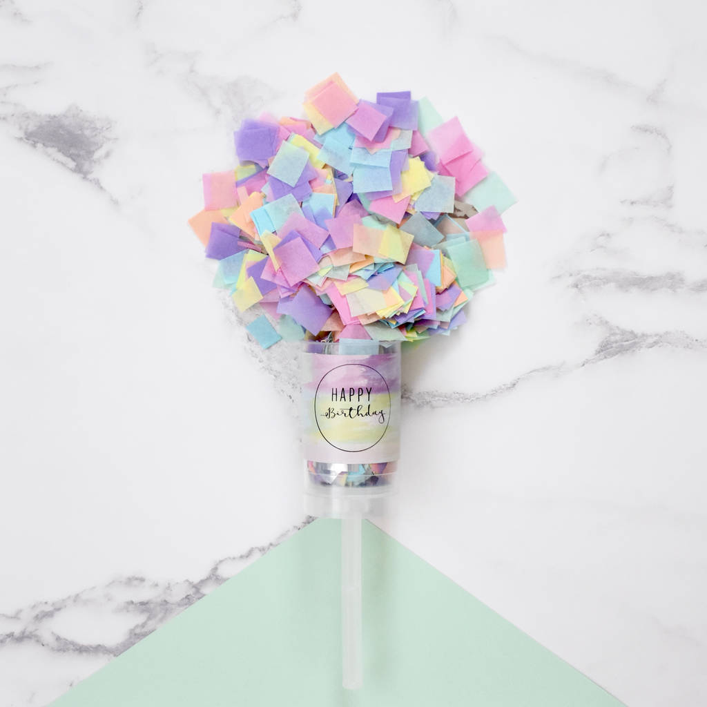 'happy Birthday' Confetti Pop By Pops Of Colour | notonthehighstreet.com