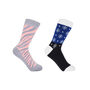 Zebra Purple And Snowflake Blue Women's Socks Bundle, thumbnail 1 of 5