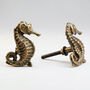 Brass Seahorse Drawer Pull Knob, thumbnail 1 of 8