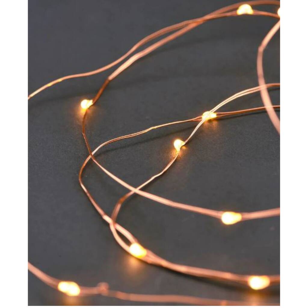 String Lights, 10m, Copper By Maitri