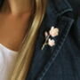 Cherry Pink Blossom Brooch, thumbnail 2 of 5