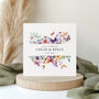 Personalised Wedding Card: Floral Butterly Design, thumbnail 2 of 6