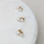 Mini Dot Keshi Pearl Stud Earrings, thumbnail 3 of 3