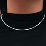 Ocean Turquoise And White Beaded Necklace, thumbnail 2 of 2
