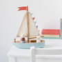 Wooden Sail Away Boat Toy, thumbnail 1 of 3