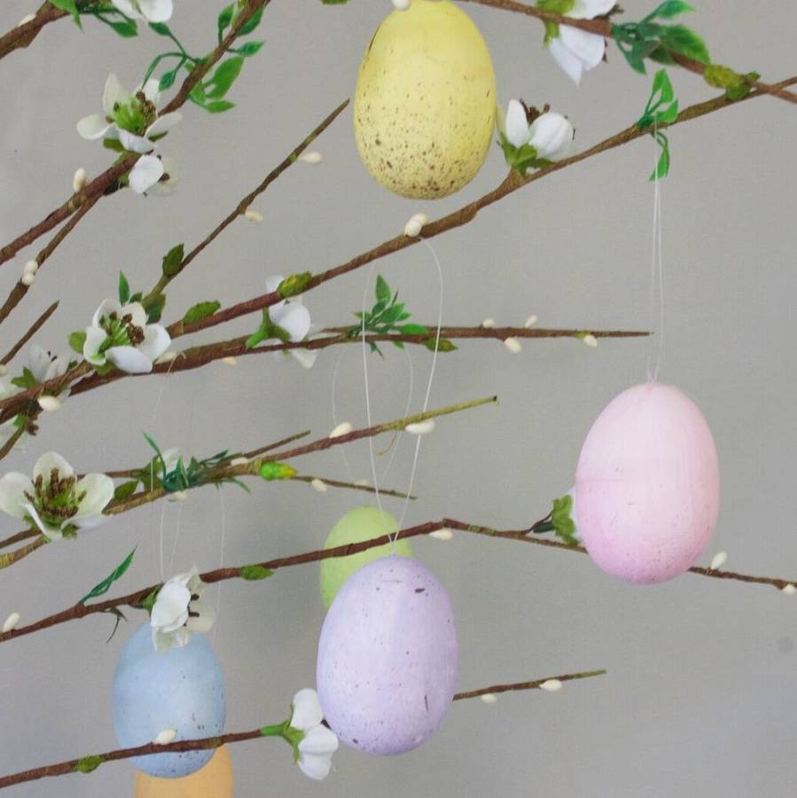 set of six soft pastel speckled eggs by ella james | notonthehighstreet.com