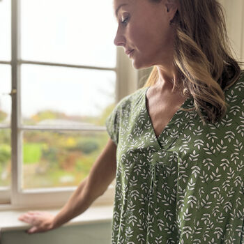 Audrey Nightie Green Falling Leaf, 2 of 2