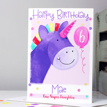 Personalised Unicorn Relation Birthday Card, 9 of 10