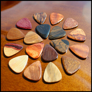 Father's Day Wallet With 18 Exotic Timber Guitar Picks, 8 of 8